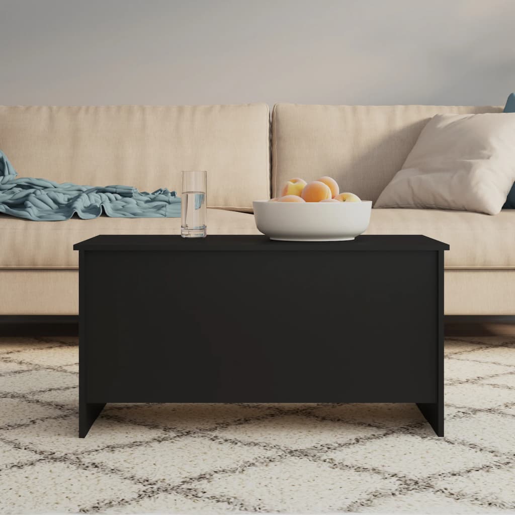 Stolić za kavu crni 102 x 55,5 x 52,5 cm od konstruiranog drva