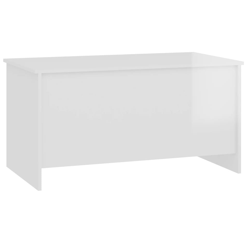 Stolić za kavu sjajni bijeli 102x55,5x52,5 cm konstruirano drvo