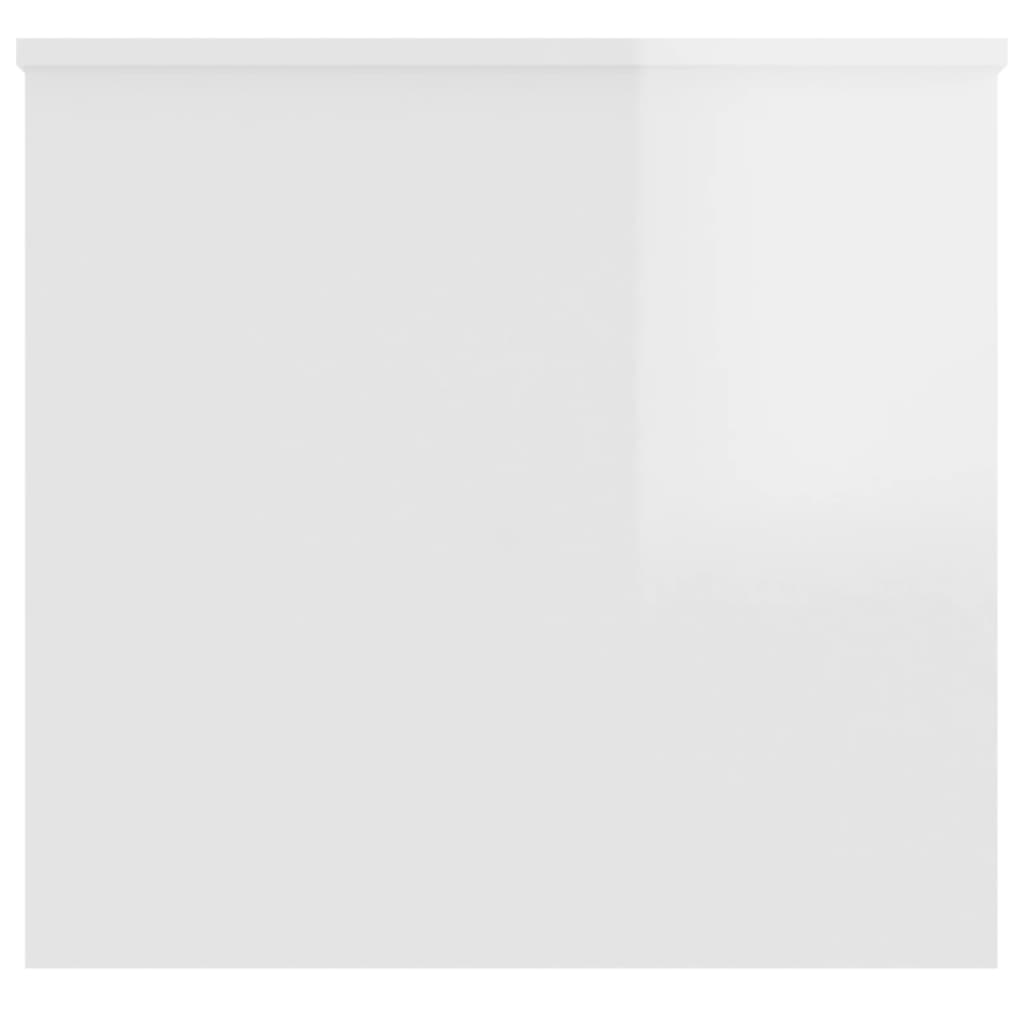 Stolić za kavu sjajni bijeli 102x55,5x52,5 cm konstruirano drvo