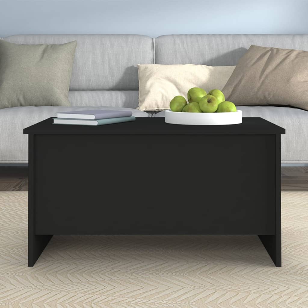 Stolić za kavu crni 80x55,5x41,5 cm od konstruiranog drva