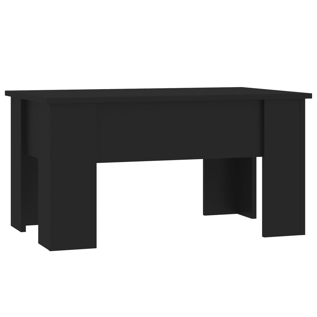 Stolić za kavu crni 79 x 49 x 41 cm od konstruiranog drva