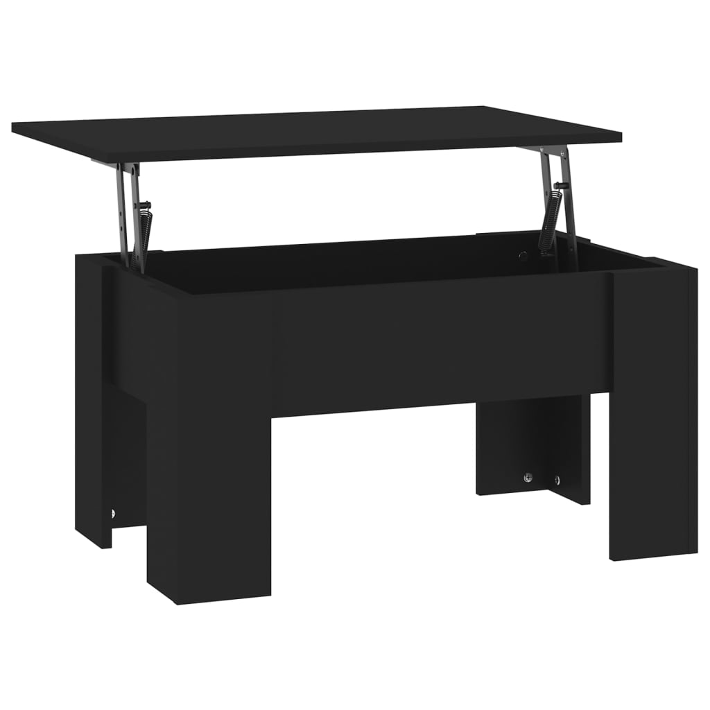 Stolić za kavu crni 79 x 49 x 41 cm od konstruiranog drva