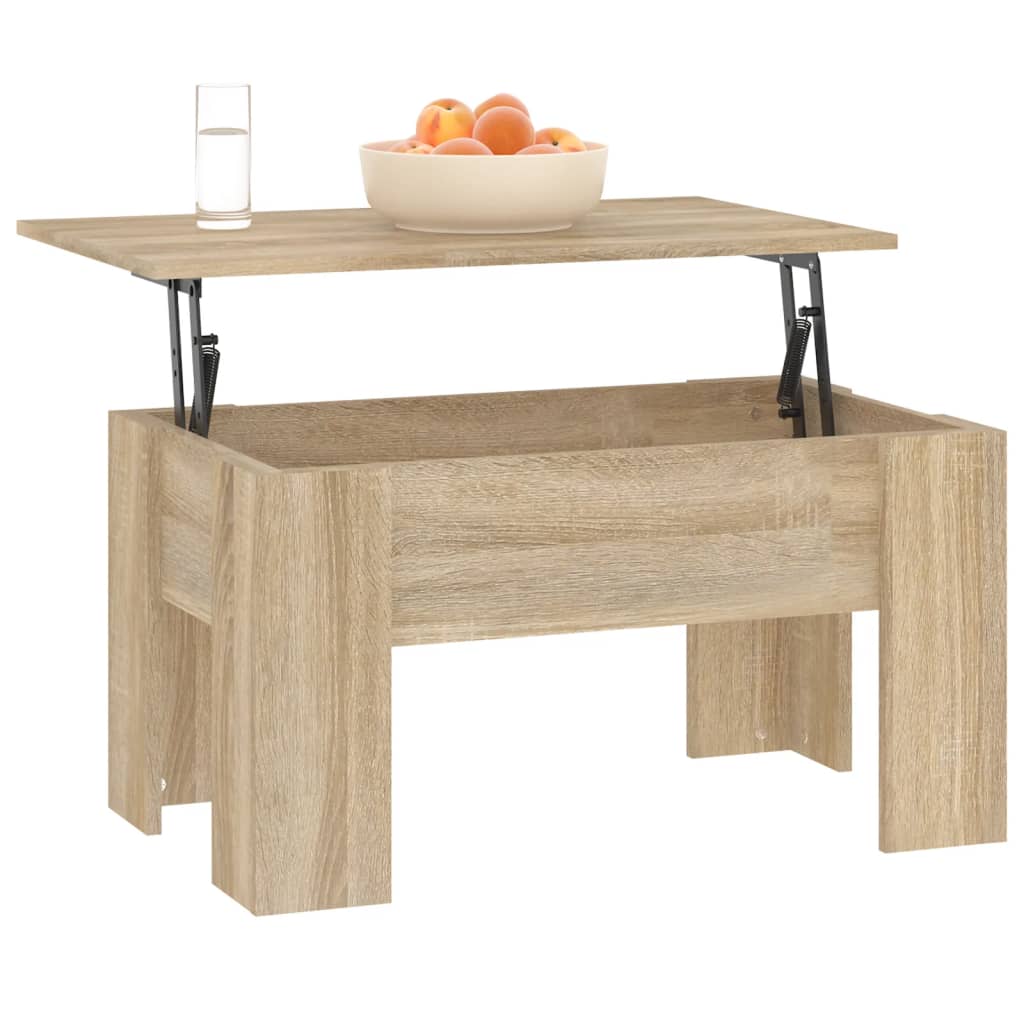 Stolić za kavu boja hrasta 79 x 49 x 41 cm konstruirano drvo