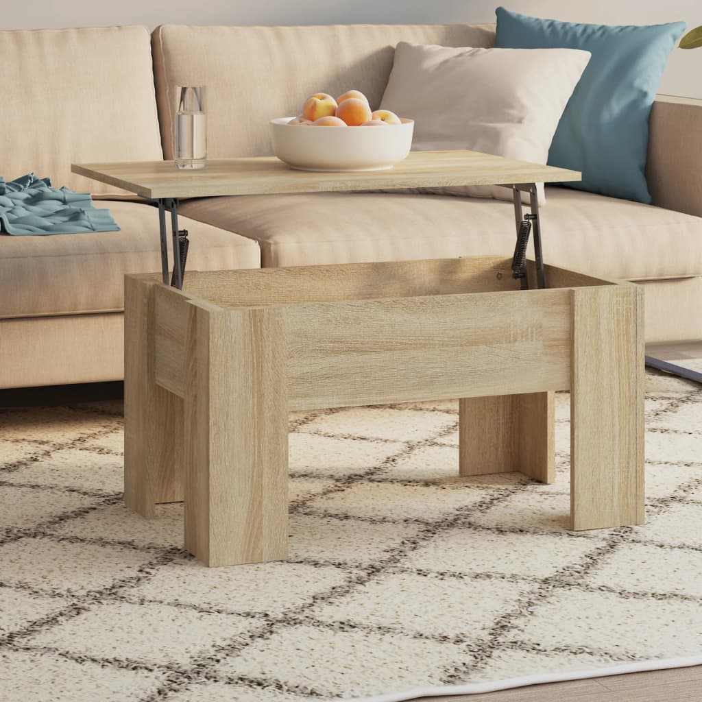Stolić za kavu boja hrasta 79 x 49 x 41 cm konstruirano drvo