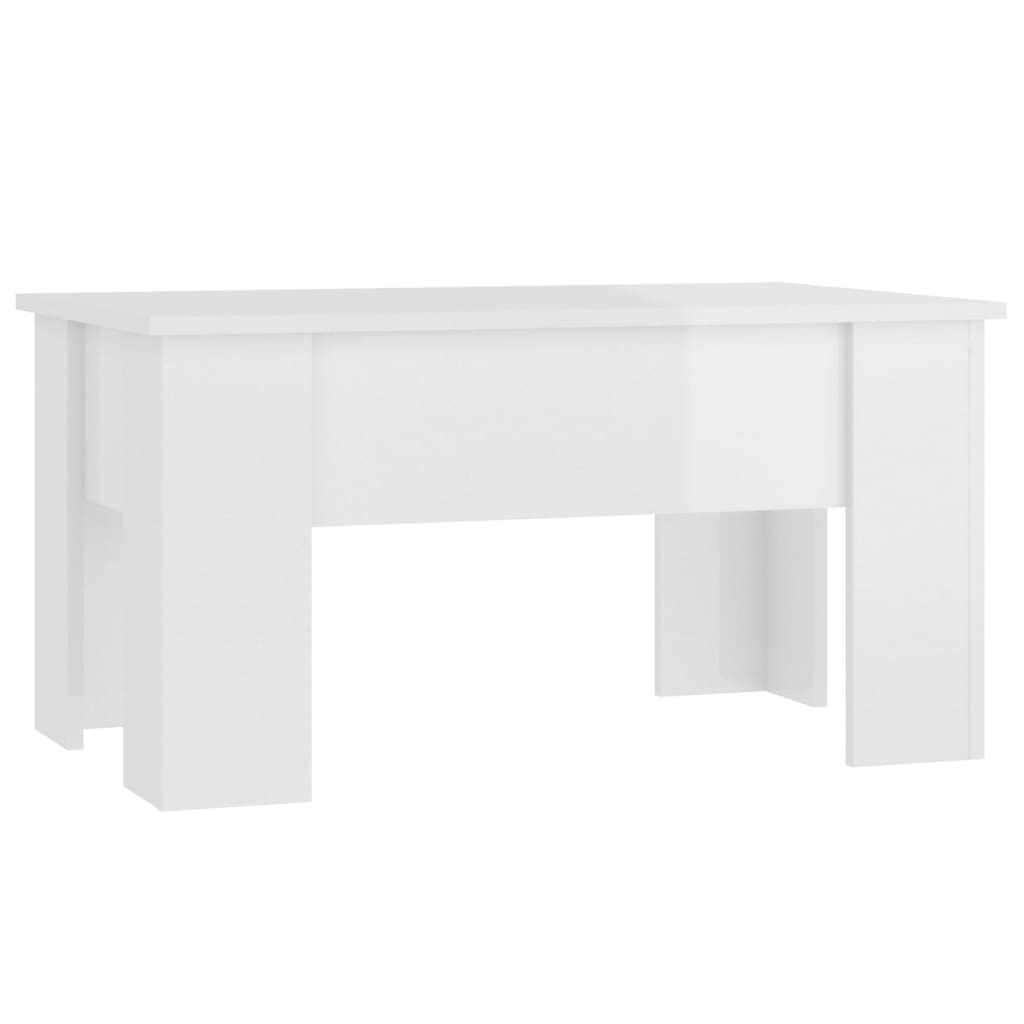 Stolić za kavu visoki sjaj bijeli 79x49x41 cm konstruirano drvo