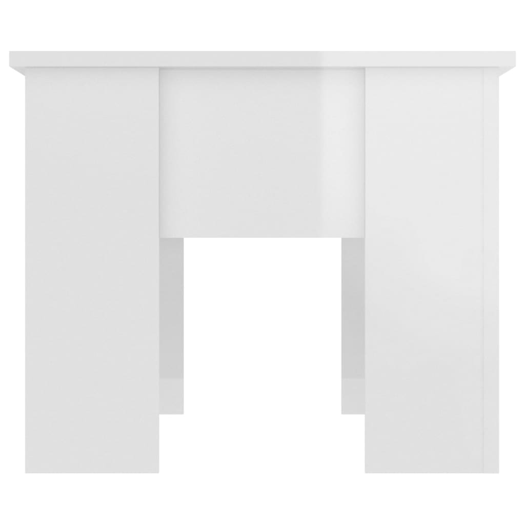 Stolić za kavu visoki sjaj bijeli 79x49x41 cm konstruirano drvo