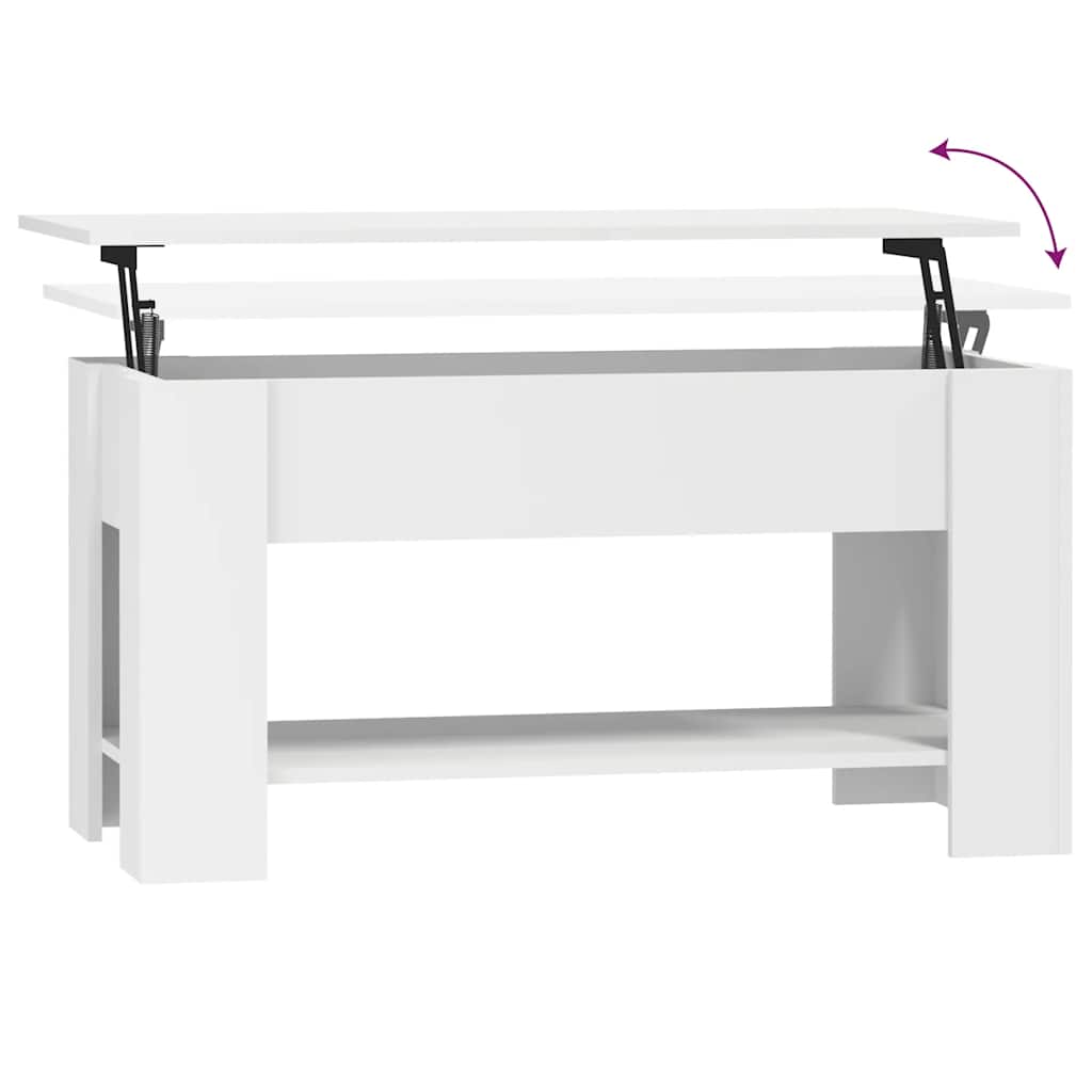 Stolić za kavu bijeli 101x49x52 cm od konstruiranog drva