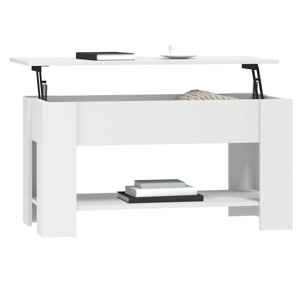 Stolić za kavu bijeli 101x49x52 cm od konstruiranog drva