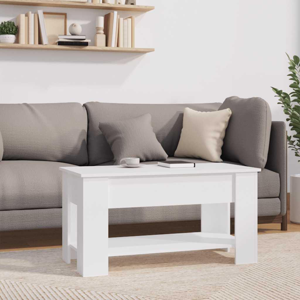 Stolić za kavu bijeli 101x49x52 cm od konstruiranog drva