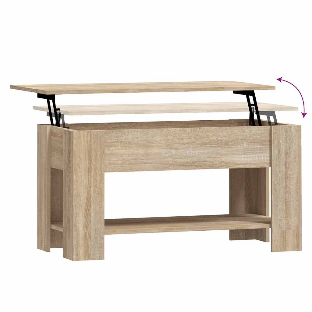 Stolić za kavu boja hrasta 101x49x52 cm konstruirano drvo