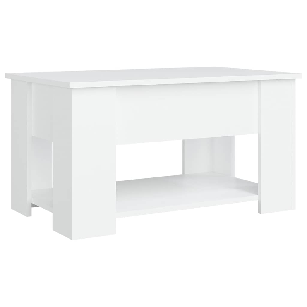 Stolić za kavu bijeli 79 x 49 x 41 cm od konstruiranog drva