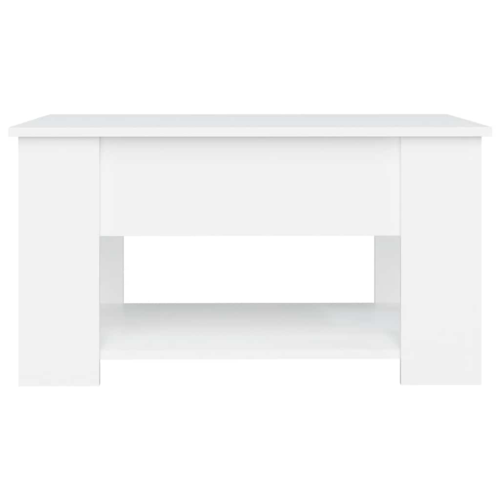 Stolić za kavu bijeli 79 x 49 x 41 cm od konstruiranog drva