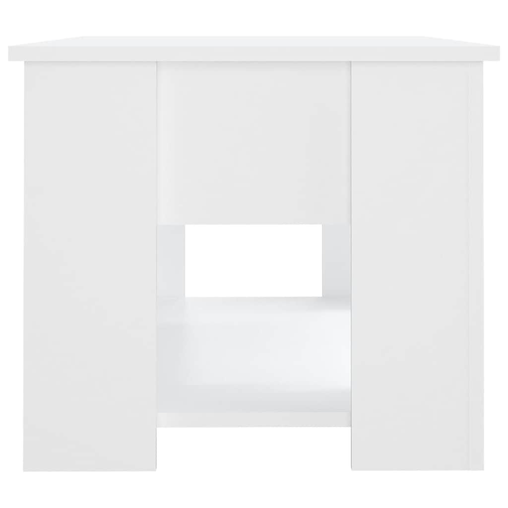 Stolić za kavu bijeli 79 x 49 x 41 cm od konstruiranog drva