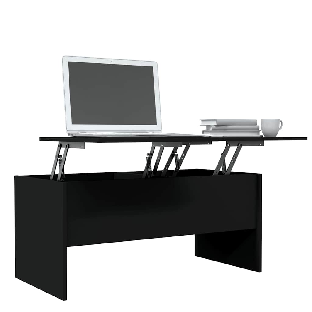 Stolić za kavu crni 102x50,5x46,5 cm od konstruiranog drva