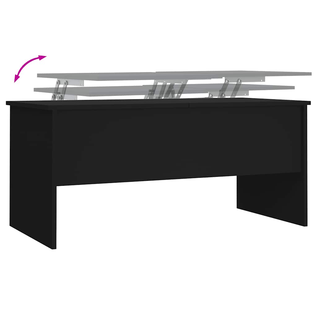Stolić za kavu crni 102x50,5x46,5 cm od konstruiranog drva