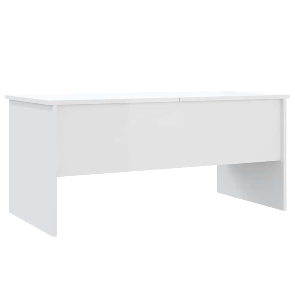 Stolić za kavu sjajni bijeli 102x50,5x46,5 cm konstruirano drvo
