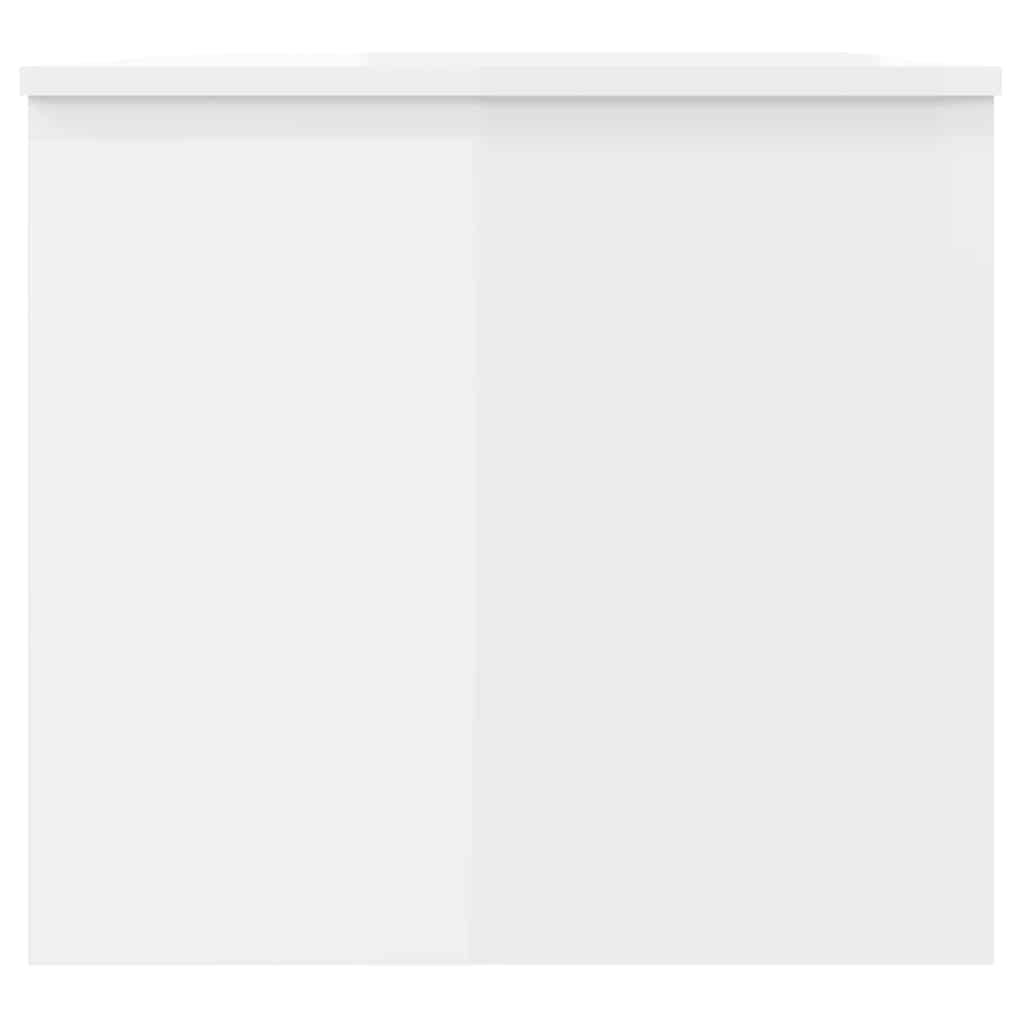Stolić za kavu sjajni bijeli 102x50,5x46,5 cm konstruirano drvo