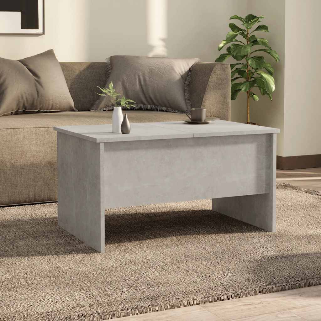 Stolić za kavu boja betona 80x50x42,5 cm konstruirano drvo