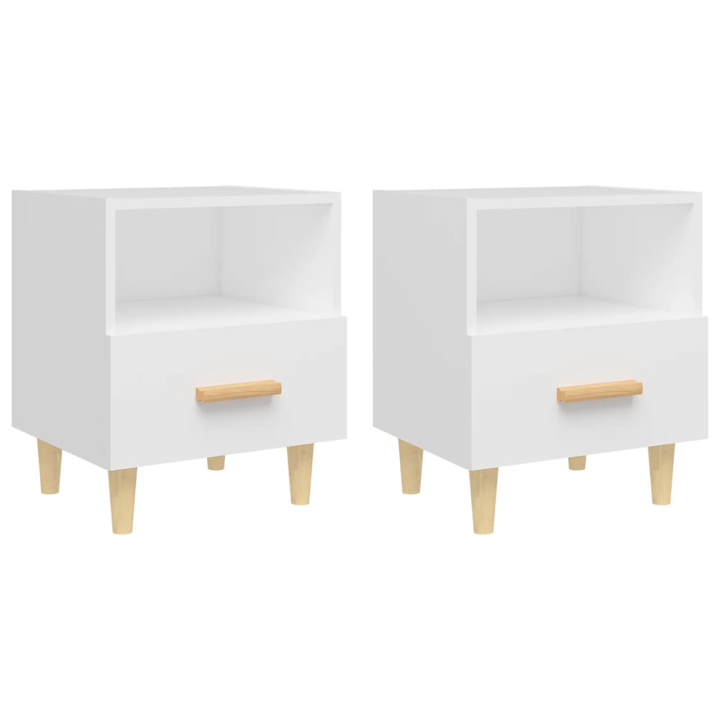 Noćni ormarići 2 kom bijeli 40 x 35 x 47 cm