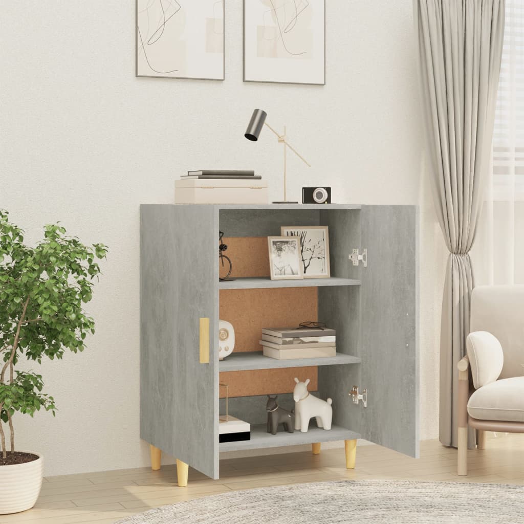 Komoda siva boja betona 70x34x90 cm od konstruiranog drva