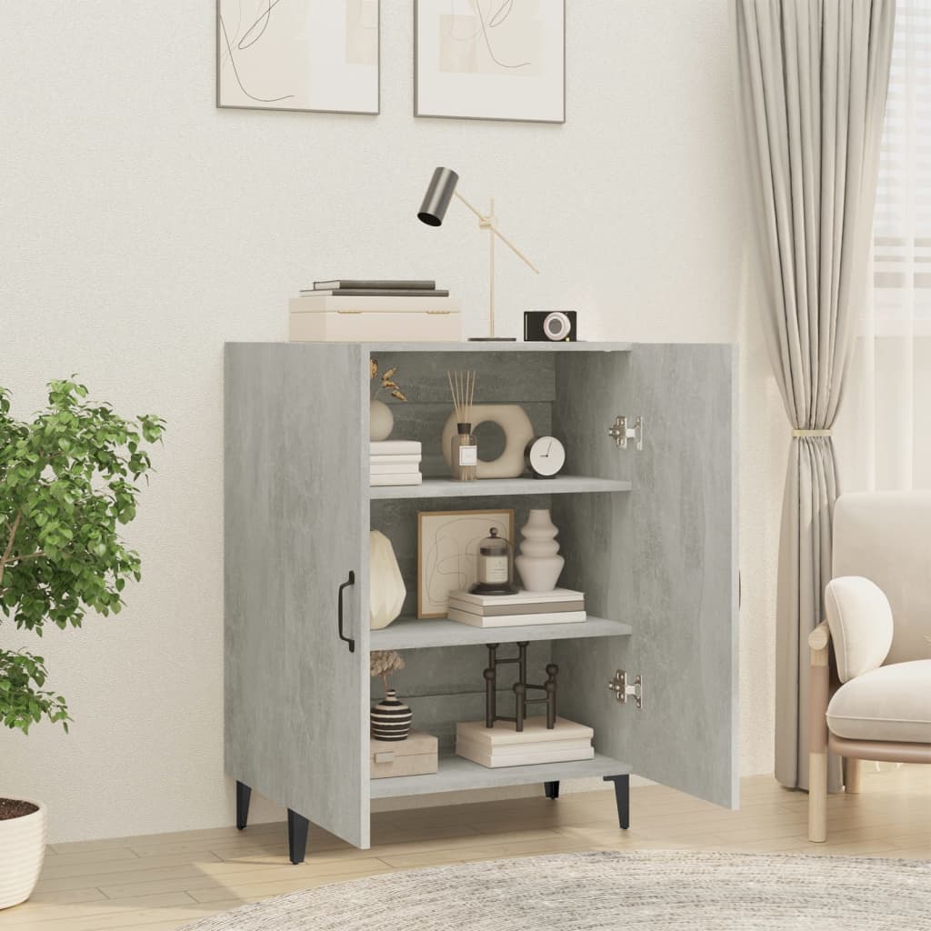 Komoda siva boja betona 70x34x90 cm od konstruiranog drva