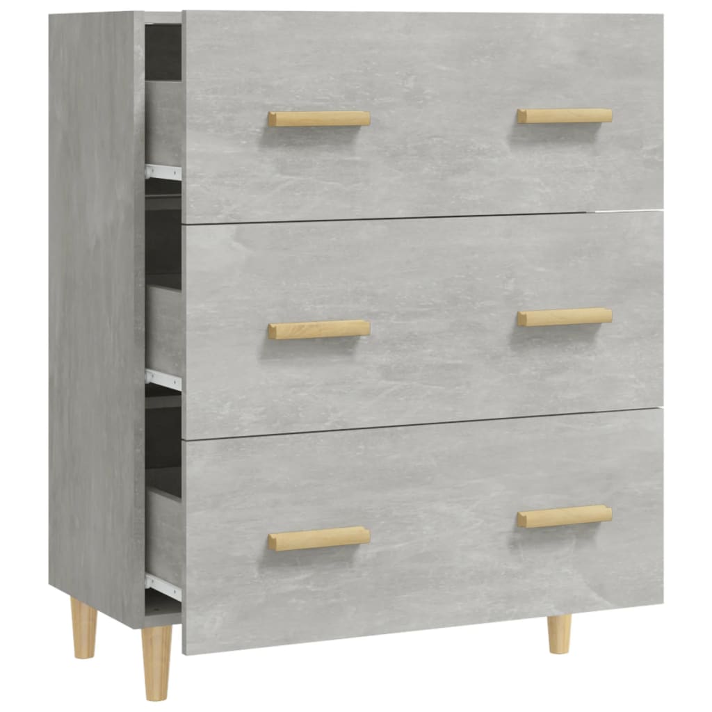 Komoda siva boja betona 70x34x90 cm od konstruiranog drva