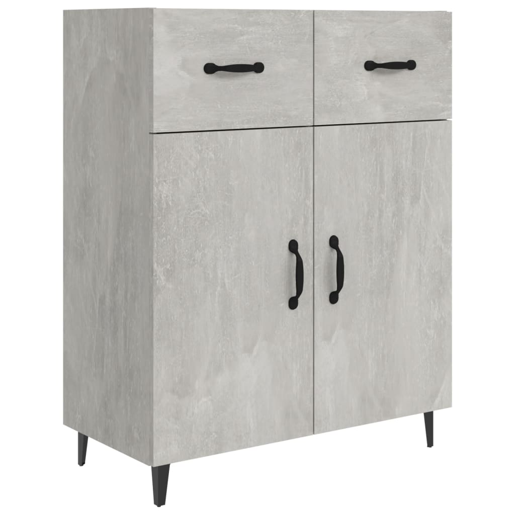 Komoda siva boja betona 69,5x34x90 cm od konstruiranog drva