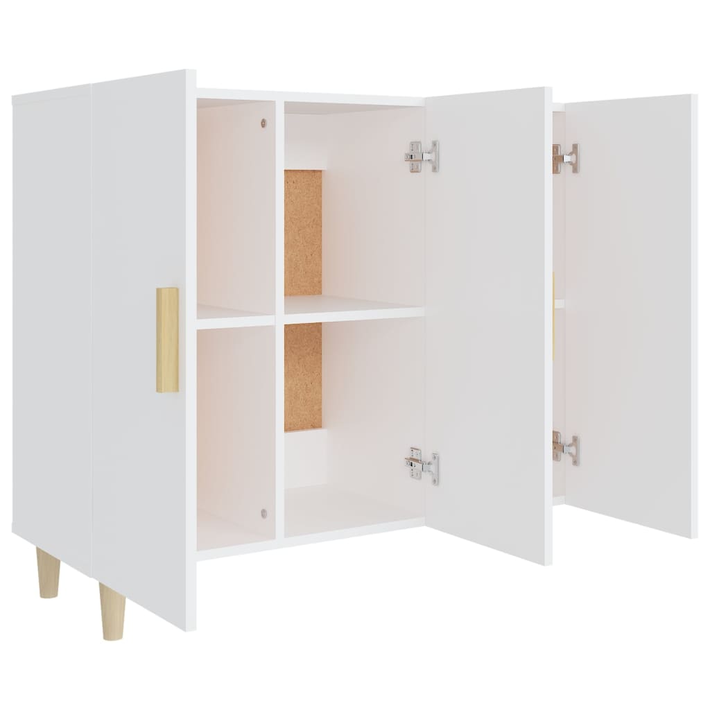 Komoda bijela 90x34x80 cm od konstruiranog drva