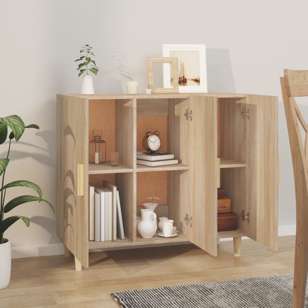 Komoda boja hrasta sonome 90x34x80 cm od konstruiranog drva