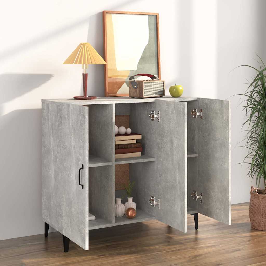 Komoda siva boja betona 90x34x80 cm od konstruiranog drva