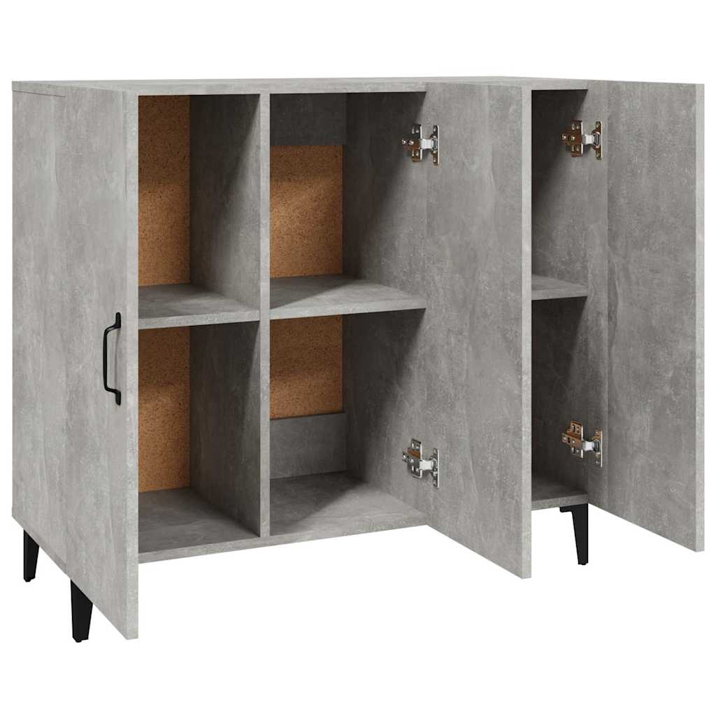 Komoda siva boja betona 90x34x80 cm od konstruiranog drva