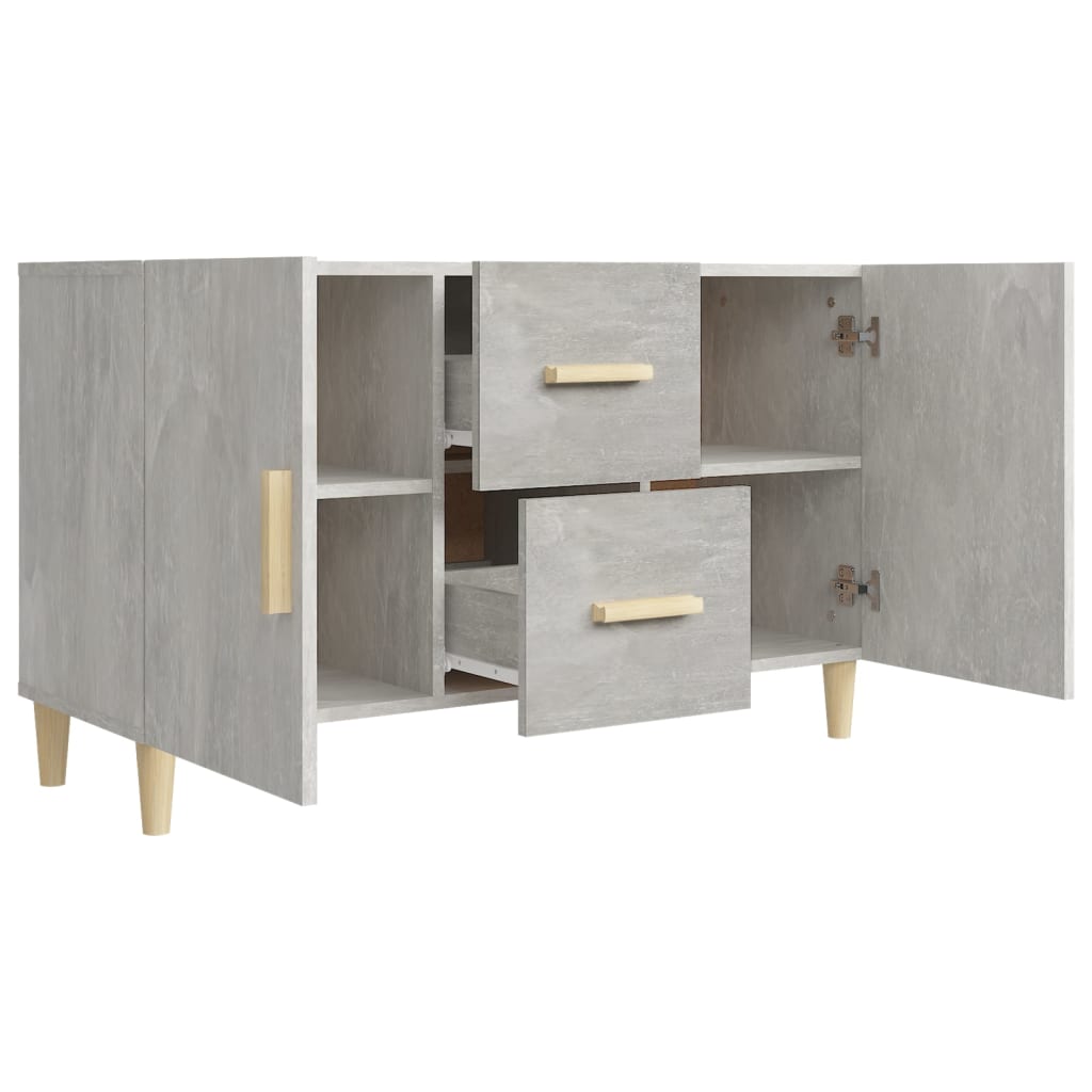 Komoda siva boja betona 100x36x60 cm od konstruiranog drva