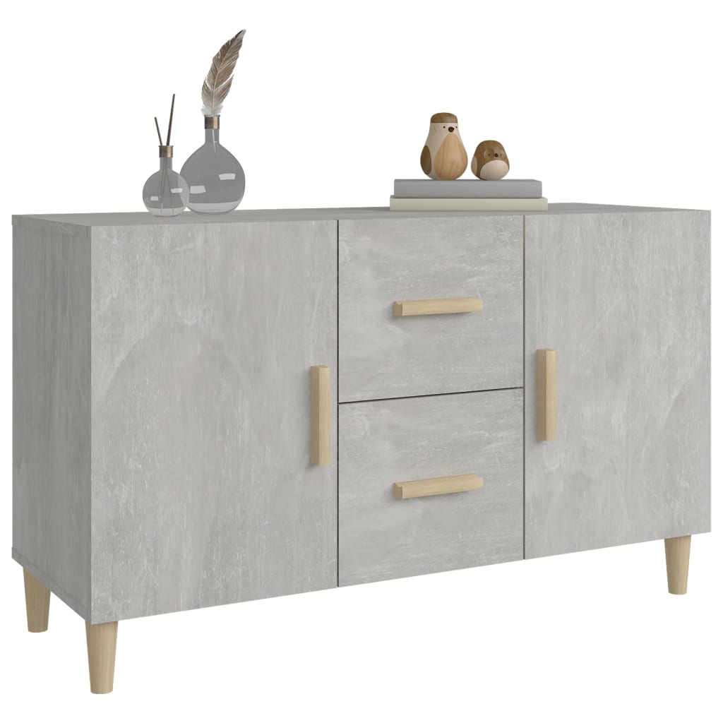 Komoda siva boja betona 100x36x60 cm od konstruiranog drva
