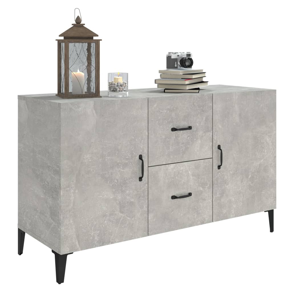 Komoda siva boja betona 100x36x60 cm od konstruiranog drva