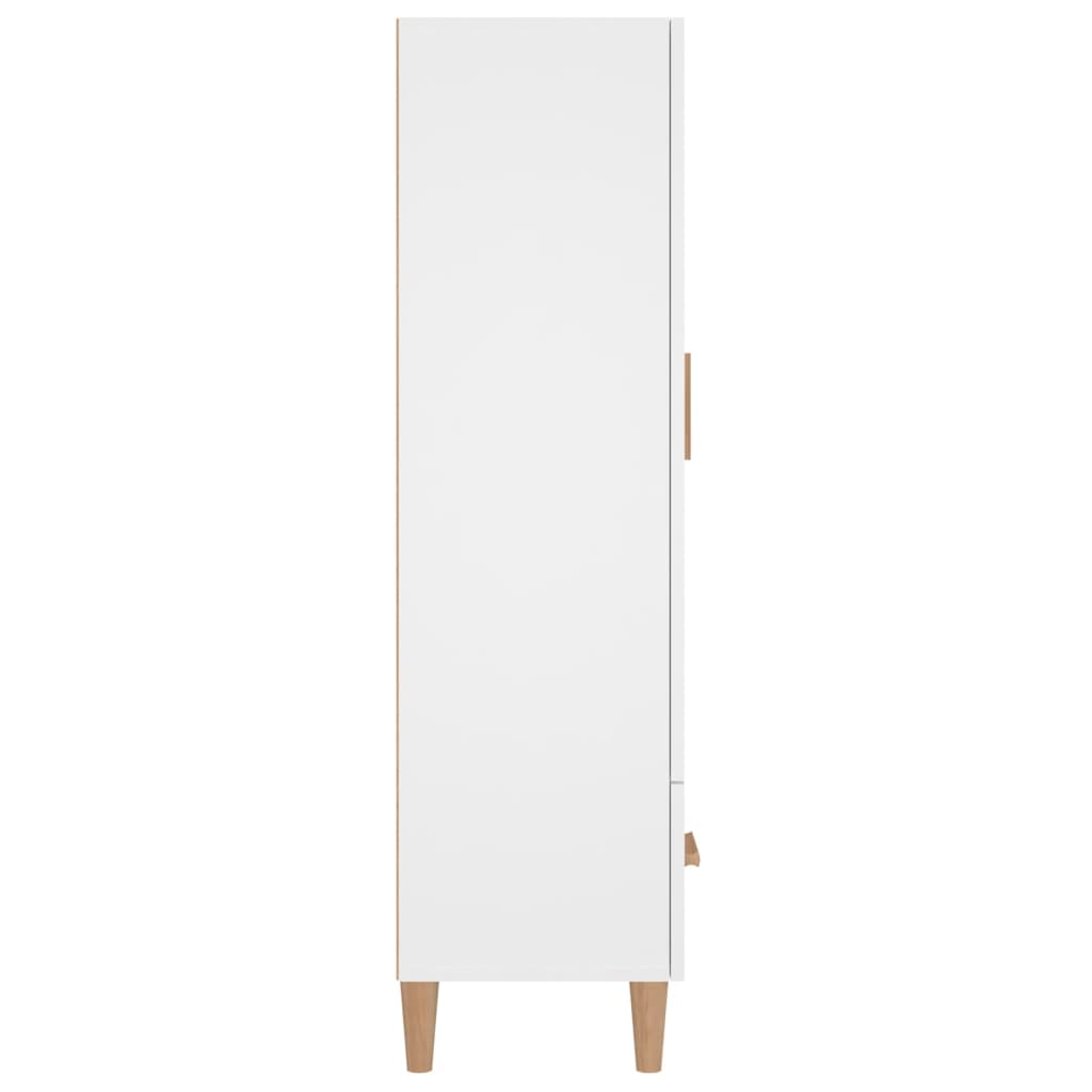 Visoka komoda bijela 70 x 31 x 115 cm od konstruiranog drva