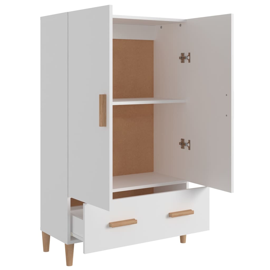 Visoka komoda bijela 70 x 31 x 115 cm od konstruiranog drva