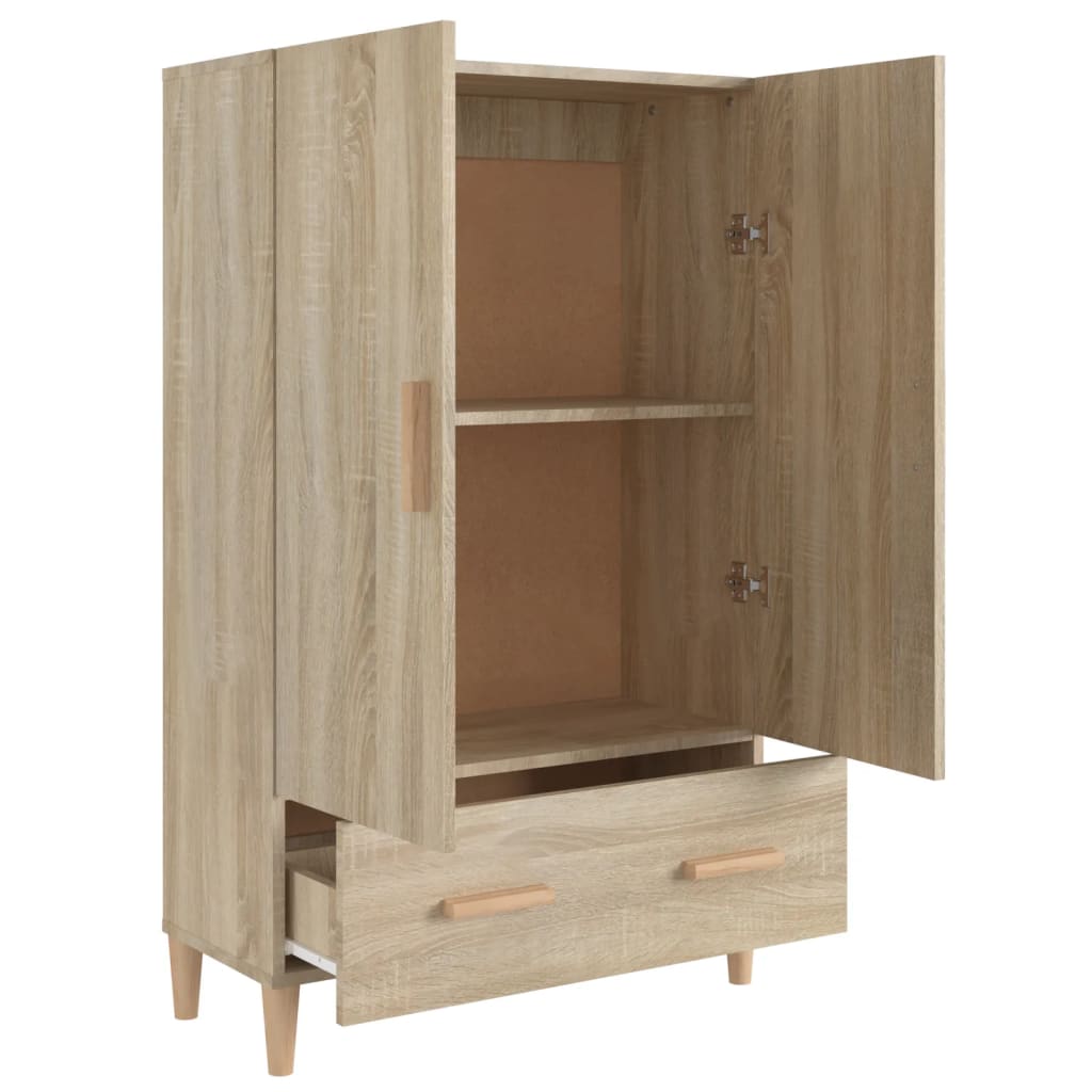 Visoka komoda boja hrasta sonome 70x31x115 cm konstruirano drvo