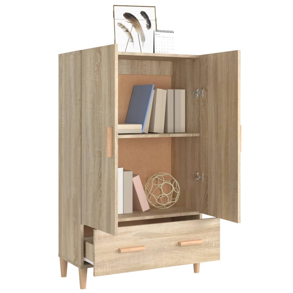Visoka komoda boja hrasta sonome 70x31x115 cm konstruirano drvo
