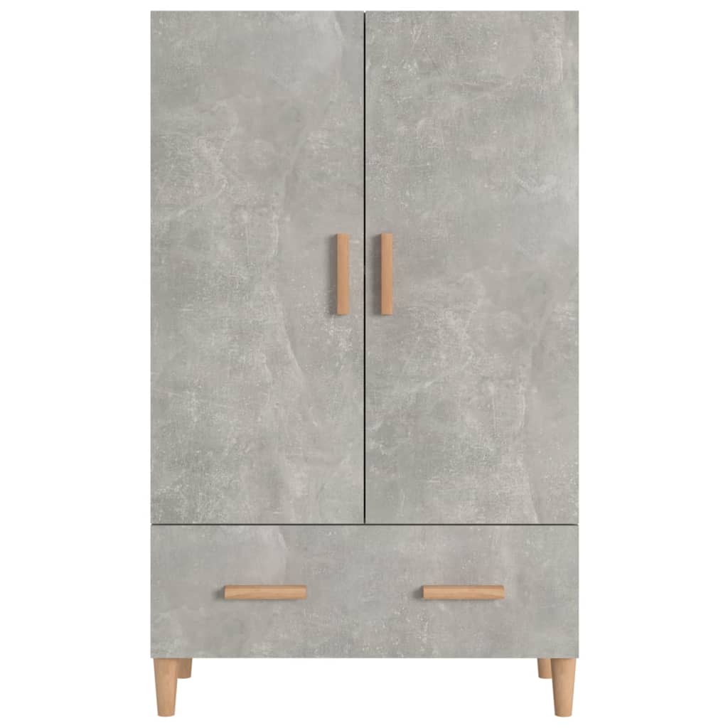 Visoka komoda siva boja betona 70x31x115 cm konstruirano drvo