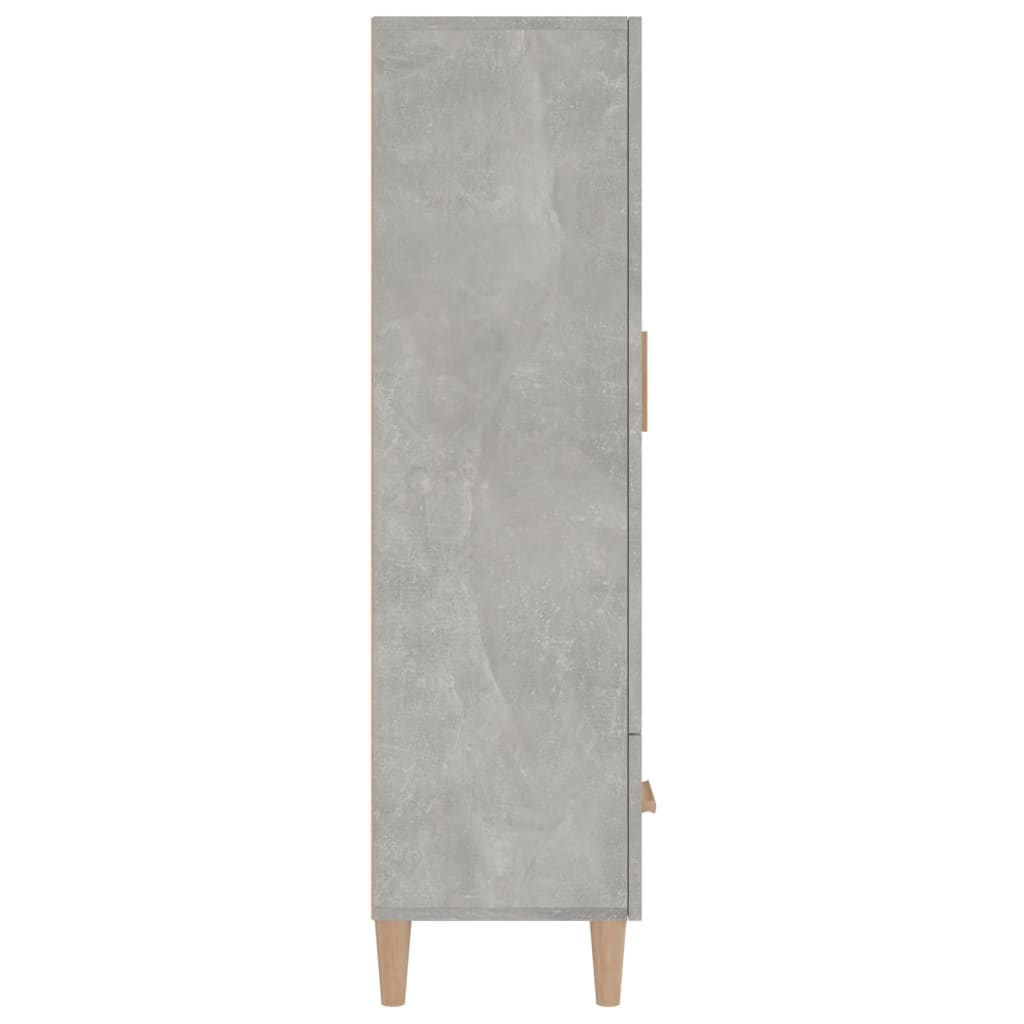 Visoka komoda siva boja betona 70x31x115 cm konstruirano drvo