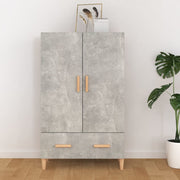 Visoka komoda siva boja betona 70x31x115 cm konstruirano drvo
