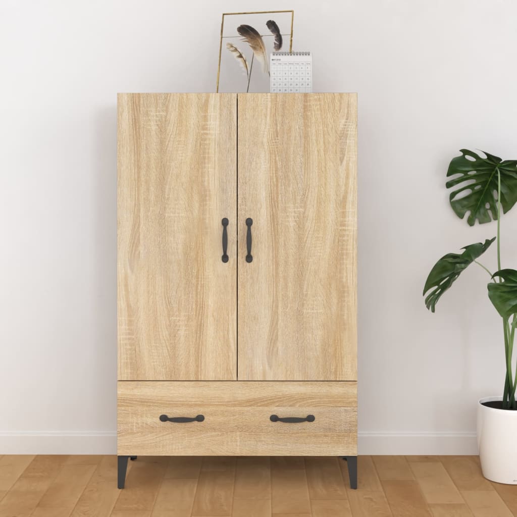 Visoka komoda boja hrasta sonome 70x31x115 cm konstruirano drvo