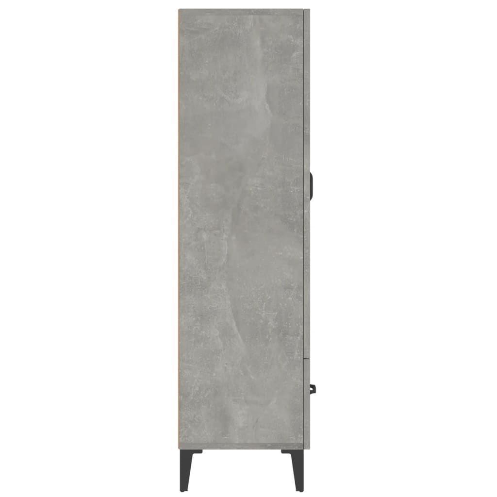 Visoka komoda siva boja betona 70x31x115 cm konstruirano drvo