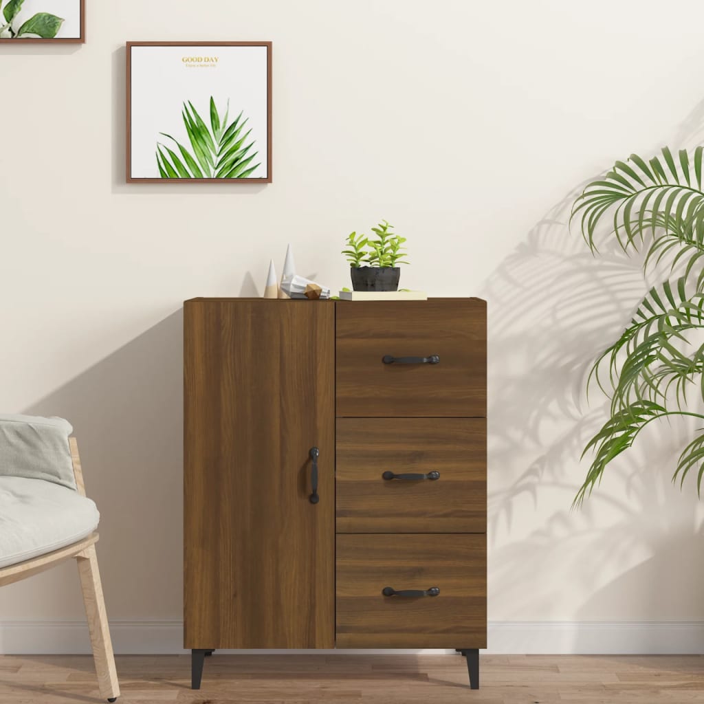 Komoda boja smeđeg hrasta 69,5x34x90 cm od konstruiranog drva