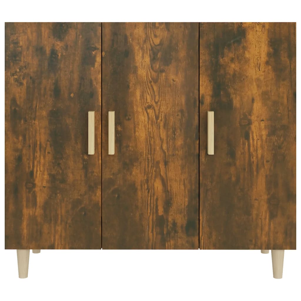 Komoda boja dimljenog hrasta 90 x 34 x 80 cm konstruirano drvo