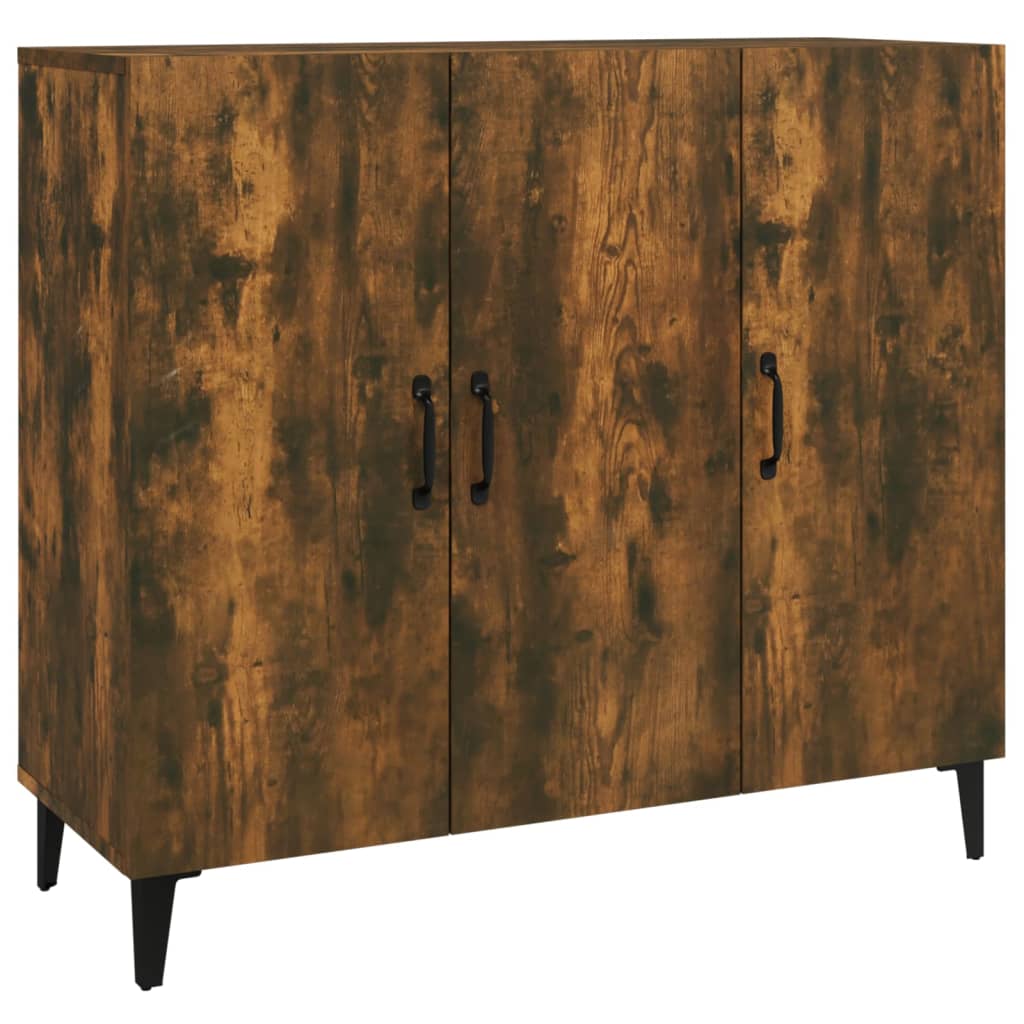 Komoda boja dimljenog hrasta 90 x 34 x 80 cm konstruirano drvo