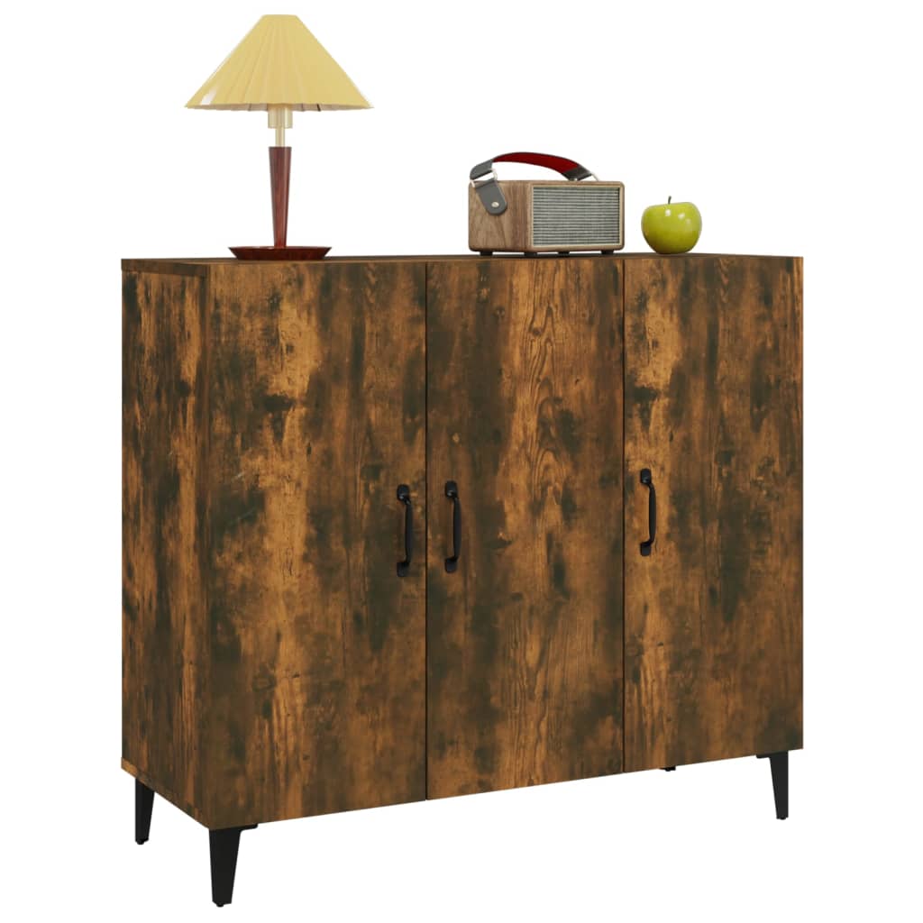 Komoda boja dimljenog hrasta 90 x 34 x 80 cm konstruirano drvo