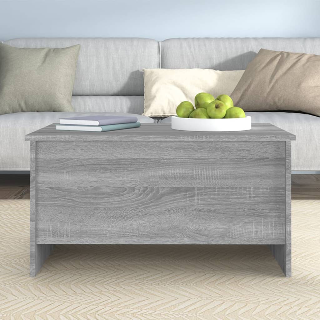 Stolić za kavu sivi hrast 80x55,5x41,5 cm konstruirano drvo