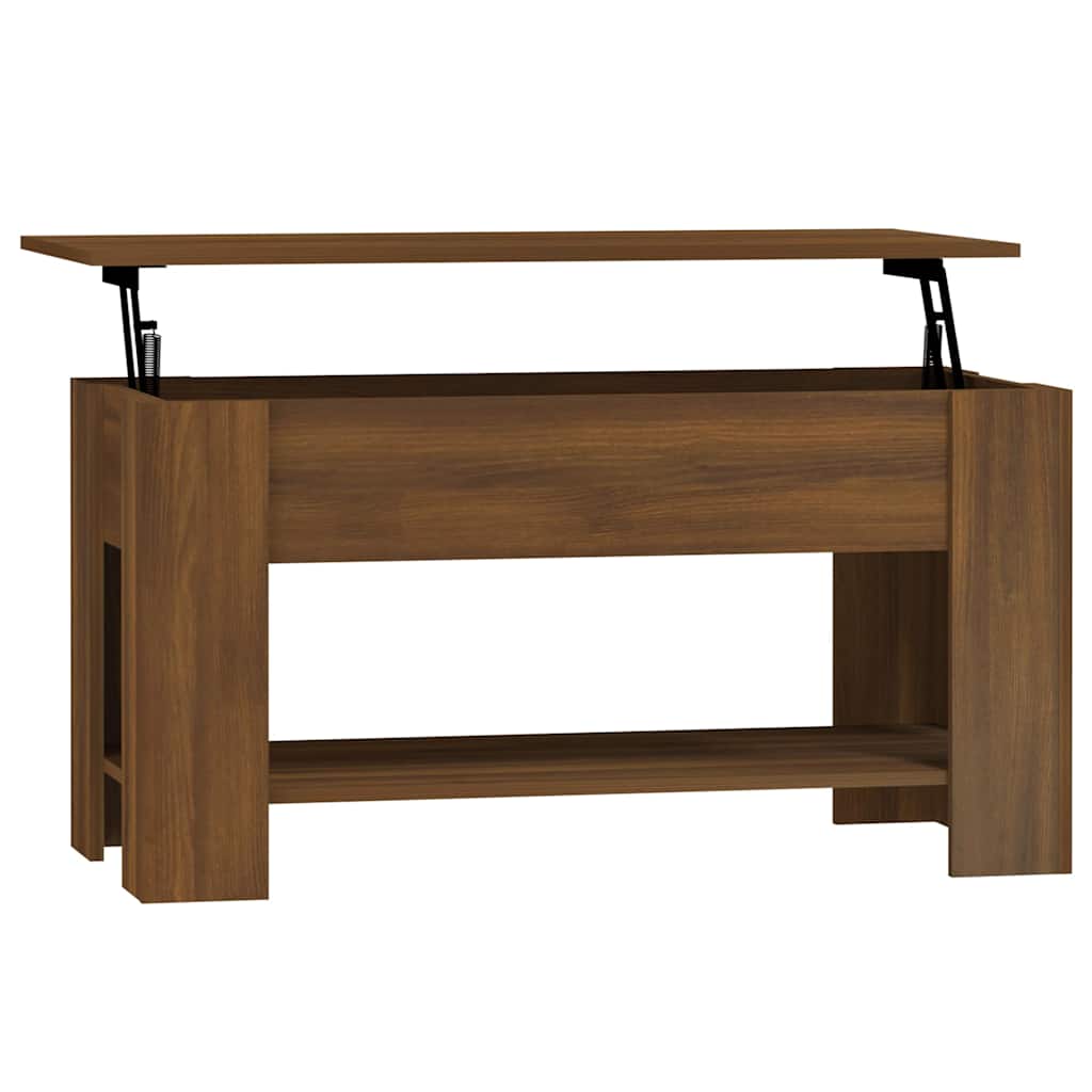 Stolić za kavu smeđa boja hrasta 101x49x52 cm konstruirano drvo