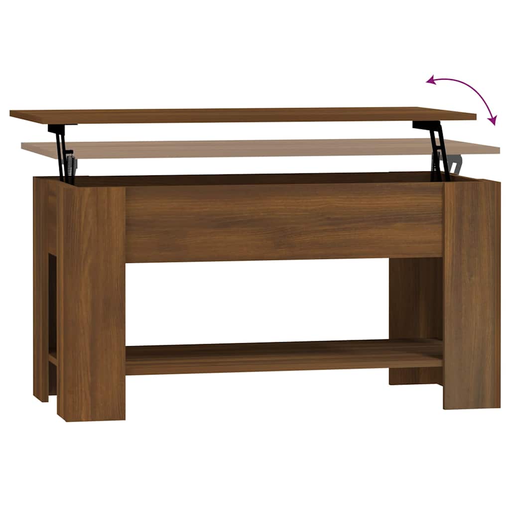 Stolić za kavu smeđa boja hrasta 101x49x52 cm konstruirano drvo